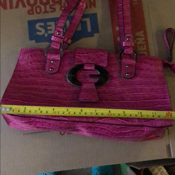 Guess | Bags | Hot Pink Snake Skin Guess Bag | Poshmark